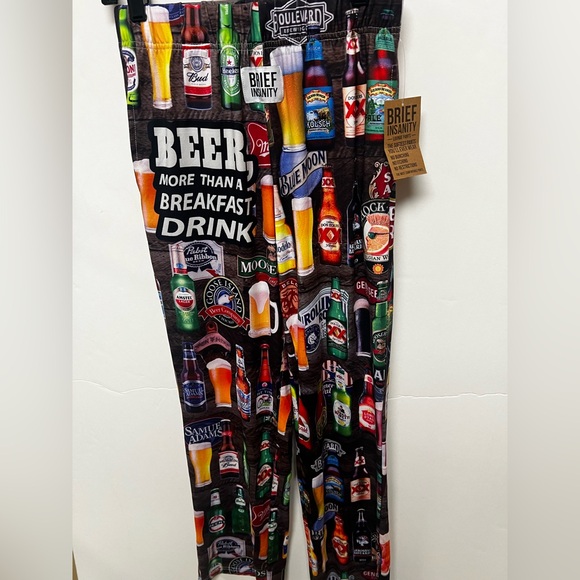 BRIEF INSANITY “BEER FOR BREAKFAST” LOUNGE PAJAMA PANTS - SIZE SMALL NWT - Picture 4 of 15